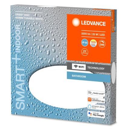 Ledvance - LED badeværelseslampe dæmpbar SMART+ DISC LED/25W/230V 3000-6500K Wi-Fi IP44