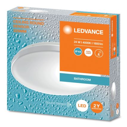 Ledvance - LED loftlampe til badeværelse med sensor CEILING ROUND LED/24W/230V IP44