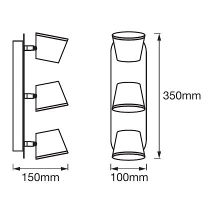 Ledvance - LED badeværelsesspot SPOT 3xLED/7W/230V IP44 3000/4000K CRI 90 Ra