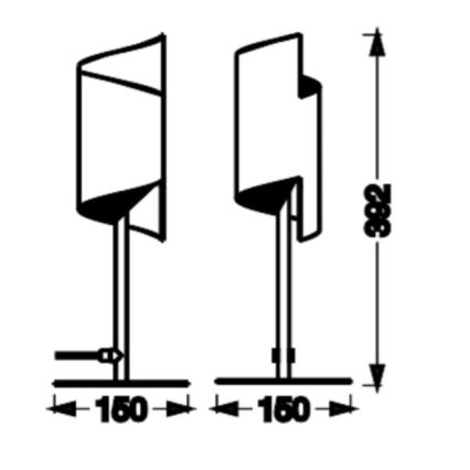 Ledvance - LED bordlampe dæmpbar SMART+ DECOR TWIST LED/12W/230V 3000-6500K Wi-Fi sort