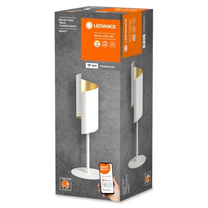 Ledvance - LED bordlampe dæmpbar SMART+ DECOR TWIST LED/12W/230V 3000-6500K Wi-Fi hvid