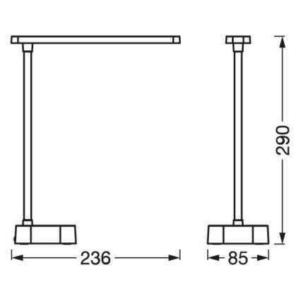 Ledvance - LED bordlampe m. touch-funktion dæmpbar PANAN LED/5,2W/5V 1200mAh