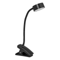 Ledvance - LED-dæmpbar berøringsbetjent bordlampe med klemme CYLINDER LED/4,8W/5V 3000-6500K sort
