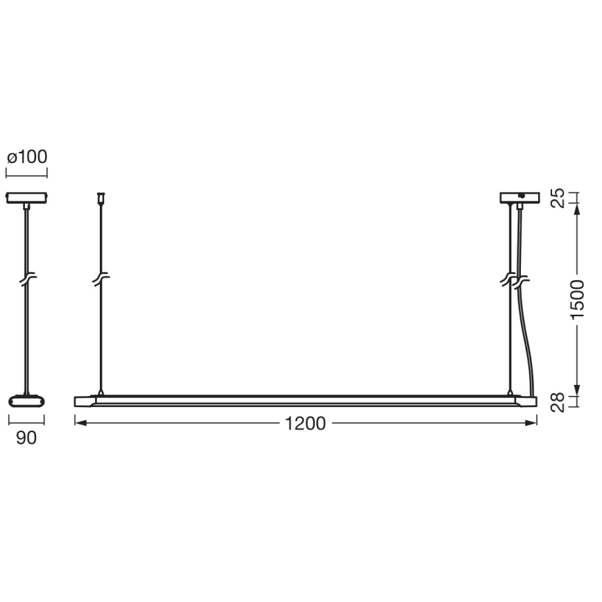 Ledvance - LED dæmpbar pendelarmatur OFFICE LINE LED/40W/230V