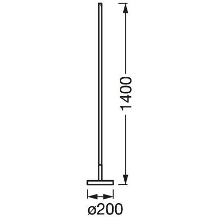 Ledvance - LED gulvlampe dæmpbar RGBW-farver SMART+ FLOOR LED/14W/230V 2700-6500K Wi-Fi sort + fjernbetjening