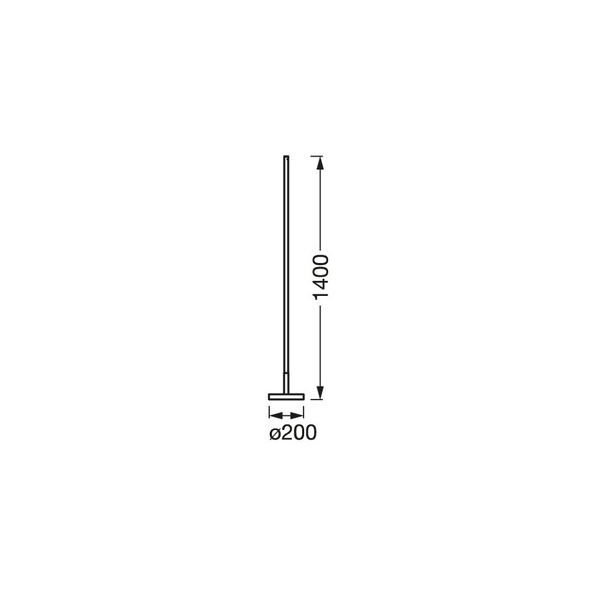 Ledvance - LED gulvlampe dæmpbar RGBW-farver SMART+ FLOOR LED/14W/230V 2700-6500K Wi-Fi sort + fjernbetjening