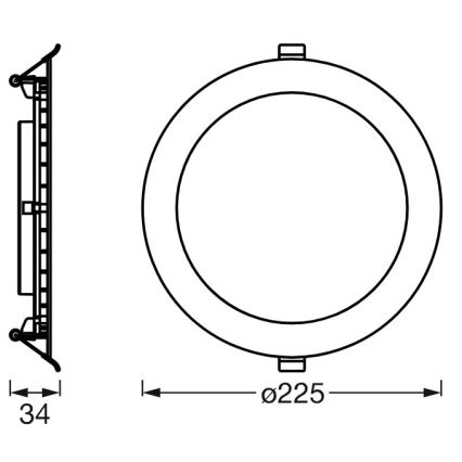 Ledvance - LED indbygningslampe dæmpbar SUN@HOME LED/22W/230V 2200-5000K CRI 95 Wi-Fi