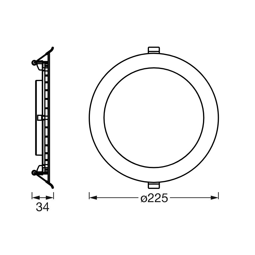 Ledvance - LED indbygningslampe dæmpbar SUN@HOME LED/22W/230V 2200-5000K CRI 95 Wi-Fi