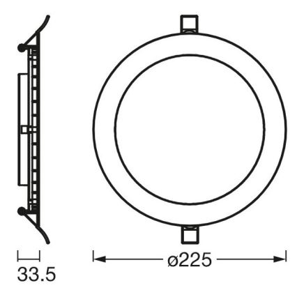 Ledvance - LED indbygningslampe SLIM LED/22W/230V 6500K