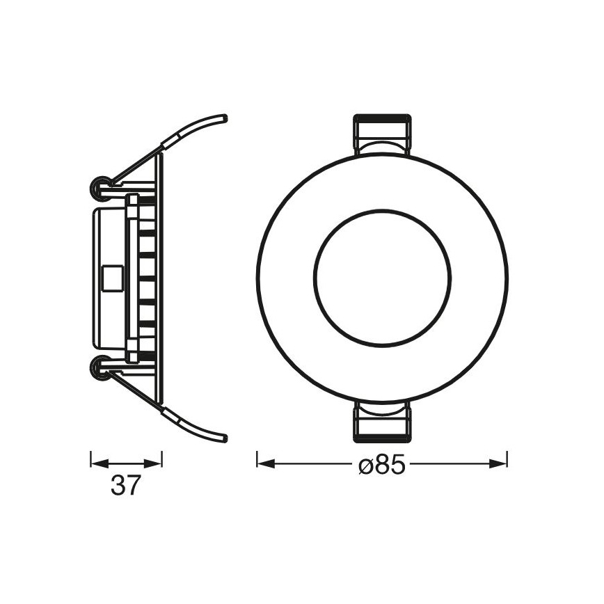 Ledvance - LED indbygningslampe SLIM LED/4,5W/230V 4000K