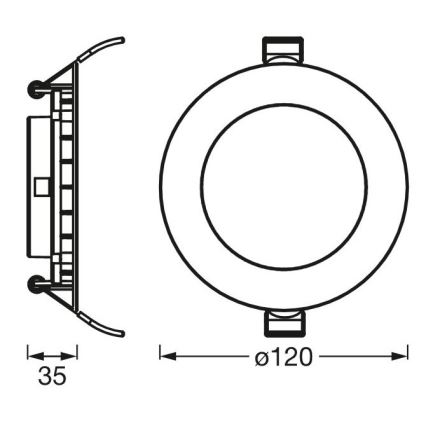 Ledvance - LED indbygningslampe SLIM LED/8W/230V 3000K