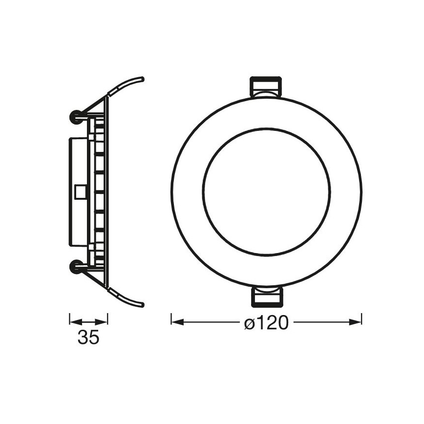 Ledvance - LED indbygningslampe SLIM LED/8W/230V 6500K