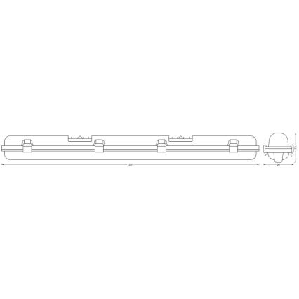 Ledvance - LED industrilampe dæmpbar SUBMARINE G13/18W/230V 2700-6500K Wi-Fi IP65