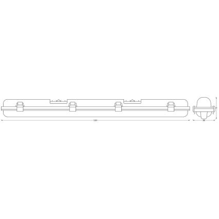 Ledvance - LED industrilampe med sensor SUBMARINE 1xG13/16W/230V IP65