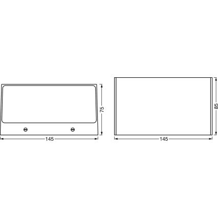 Ledvance - Udendørs LED væglampe dæmpbar RGBW-farver SMART+ BRICK LED/14W/230V Wi-Fi IP44