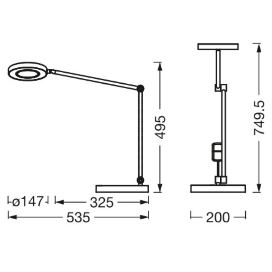 Ledvance - LED bordlampe m. touch-funktion dæmpbar SUN@HOME LED/20W/230V 2200-5000K CRI 95 Wi-Fi