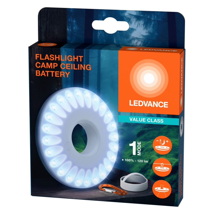 Ledvance - LED lampe FLASHLIGHT CAMP LED/1,2W/3xAAA