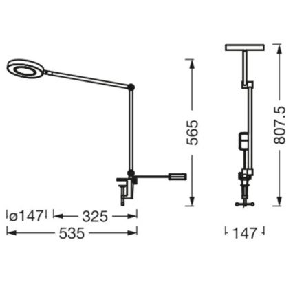 Ledvance - LED lampe med klemme dæmpbar SUN@HOME LED/15W/230V 2200-5000K CRI 95 Wi-Fi