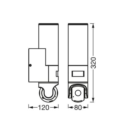 Ledvance - LED væglampe med sensor og a kamera SMART+ LED/16W/230V Wi-Fi IP44