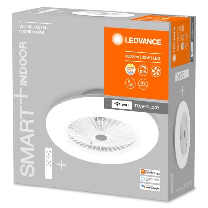 Ledvance - LED loftlampe med ventilator dæmpbar SMART+ LED/35W/230V Wi-Fi 3000-6500K + fjernbetjening