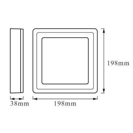 Ledvance - LED loftlampe CLICK LED/15W/230V