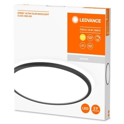 Ledvance - LED loftlampe dæmpbar ORBIS LED/22W/230V sort