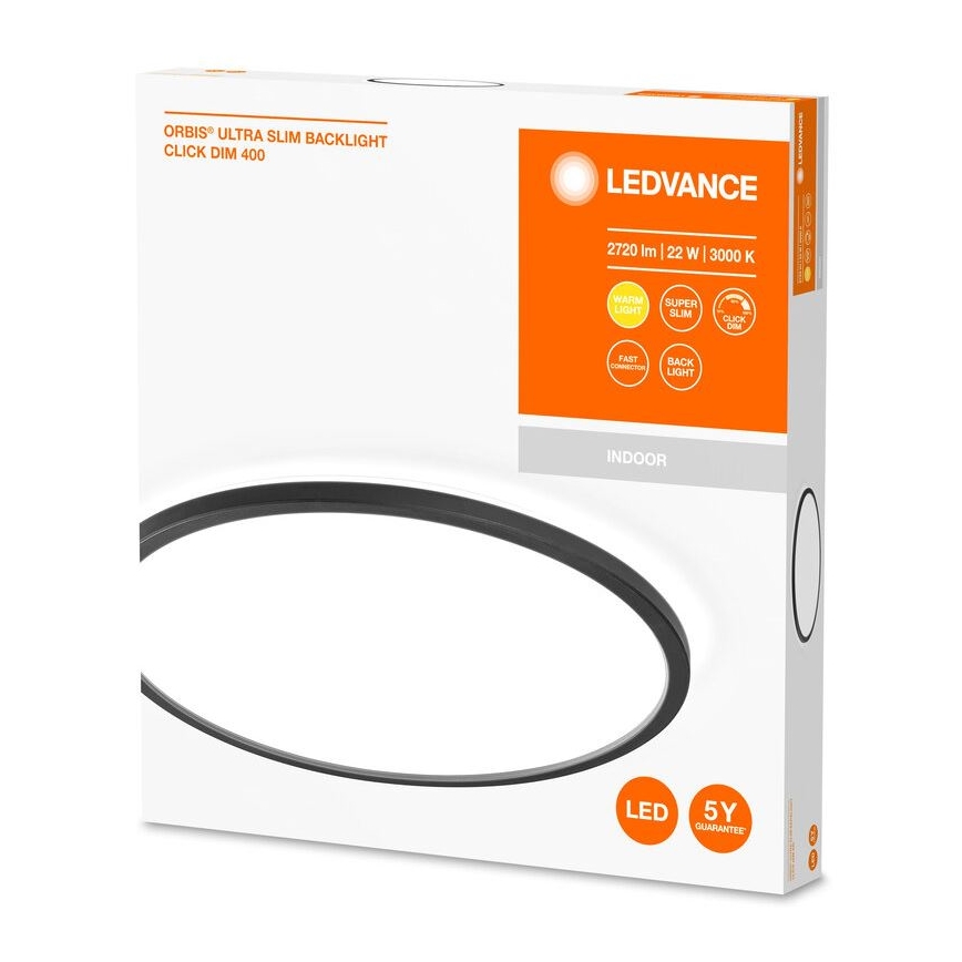 Ledvance - LED loftlampe dæmpbar ORBIS LED/22W/230V sort