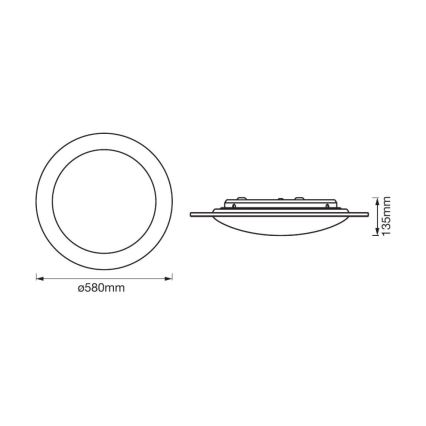 Ledvance - LED loftlampe dæmpbar ORBIS SPARKLE LED/35W/230V 2700-6500K + fjernbetjening