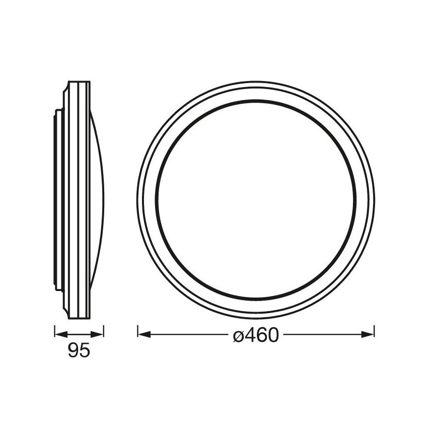 Ledvance - LED loftlampe dæmpbar RGBW-farver SMART+ CIRCLE LED/28W/230V Wi-Fi