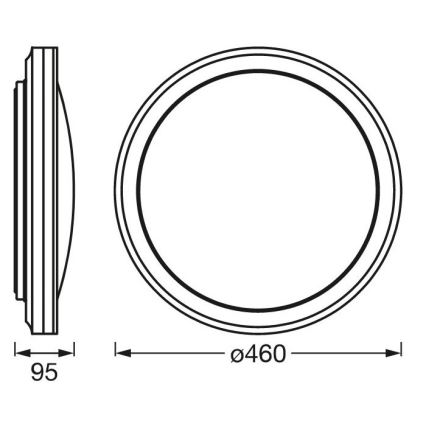 Ledvance - LED loftlampe dæmpbar RGBW-farver SMART+ CIRCLE LED/28W/230V 3000-6500K Wi-Fi