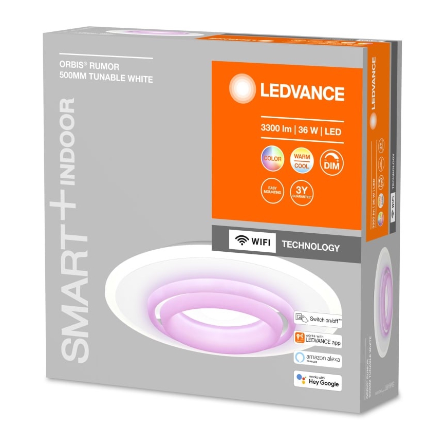 Ledvance - LED loftlampe dæmpbar RGBW-farver SMART+ ORBIS LED/32W/230V Wi-Fi