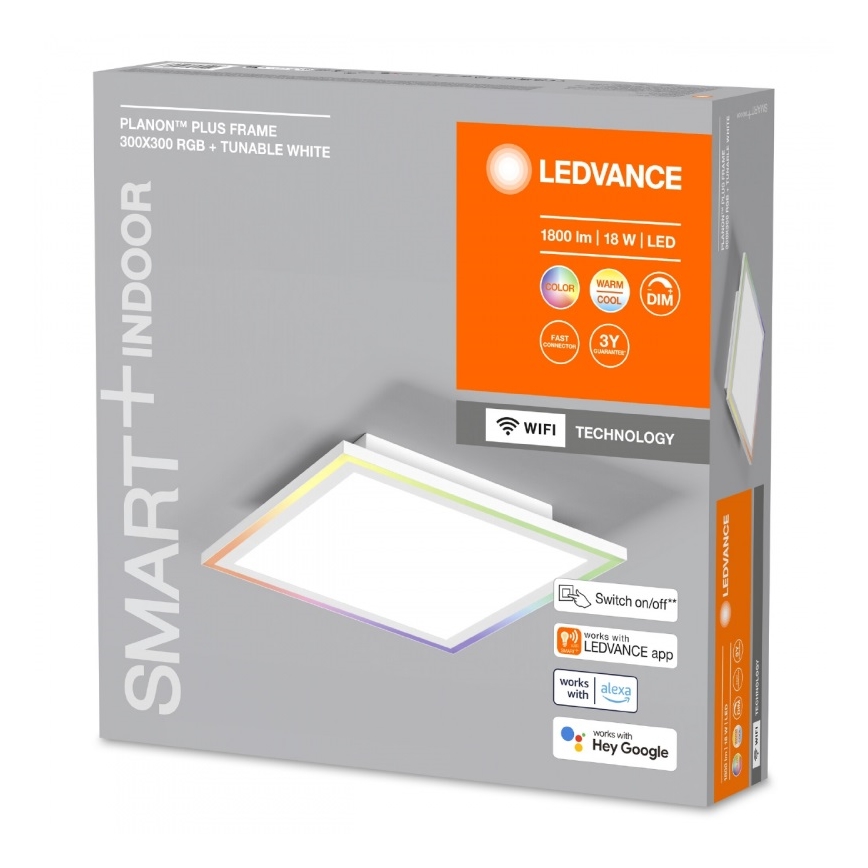 Ledvance - LED loftlampe dæmpbar RGBW-farver SMART+ PLANON LED/18W/230V 2700-6500K Wi-Fi