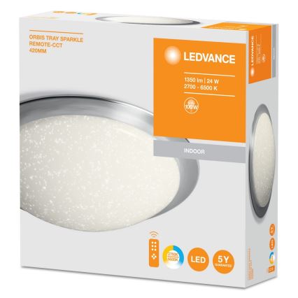 Ledvance - LED loftlampe dæmpbar SILARA LED/24W/230V + fjernbetjening