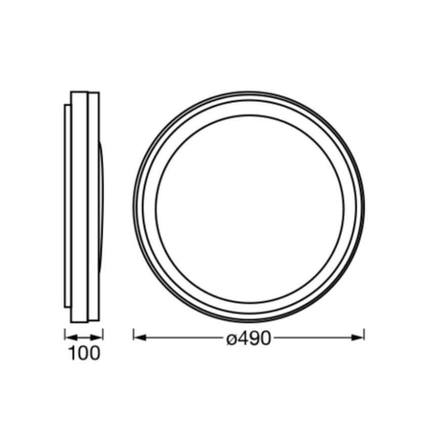 Ledvance - LED loftlampe m. RGBW-farver dæmpbar SMART+ MAGIC LED/38W/230V  2700-6500K Wi-Fi