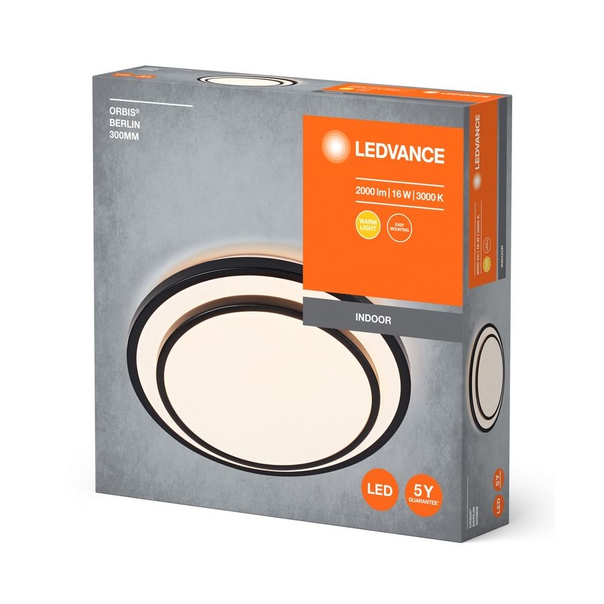 Ledvance - LED loftlampe ORBIS BERLIN LED/16W/230V sort