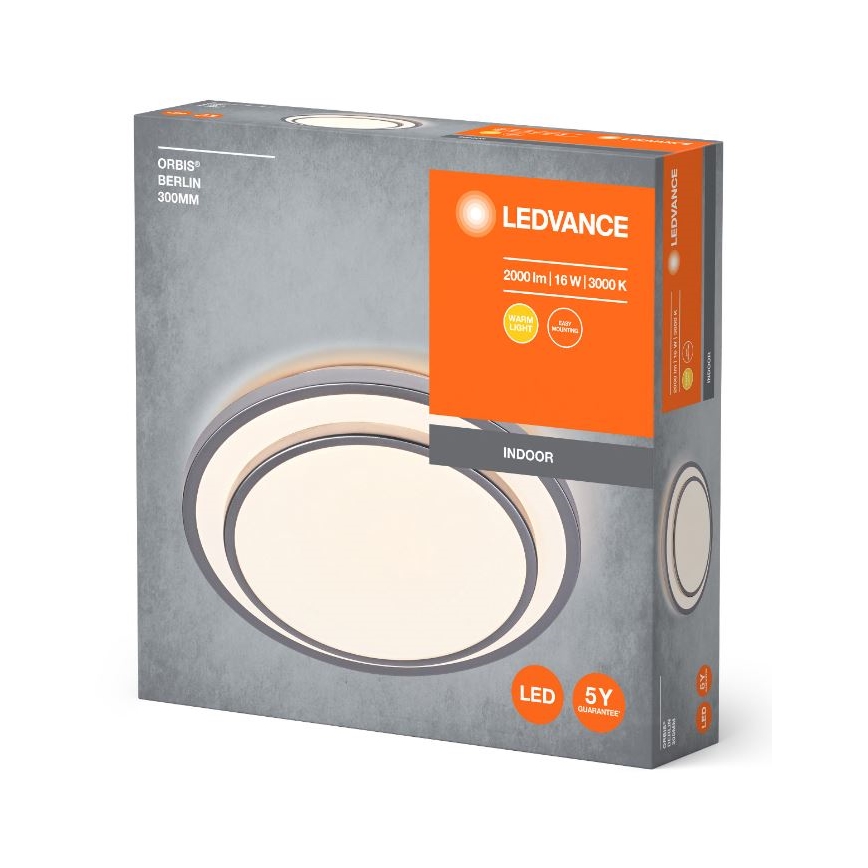 Ledvance - LED loftlampe ORBIS BERLIN LED/16W/230V sølvfarvet