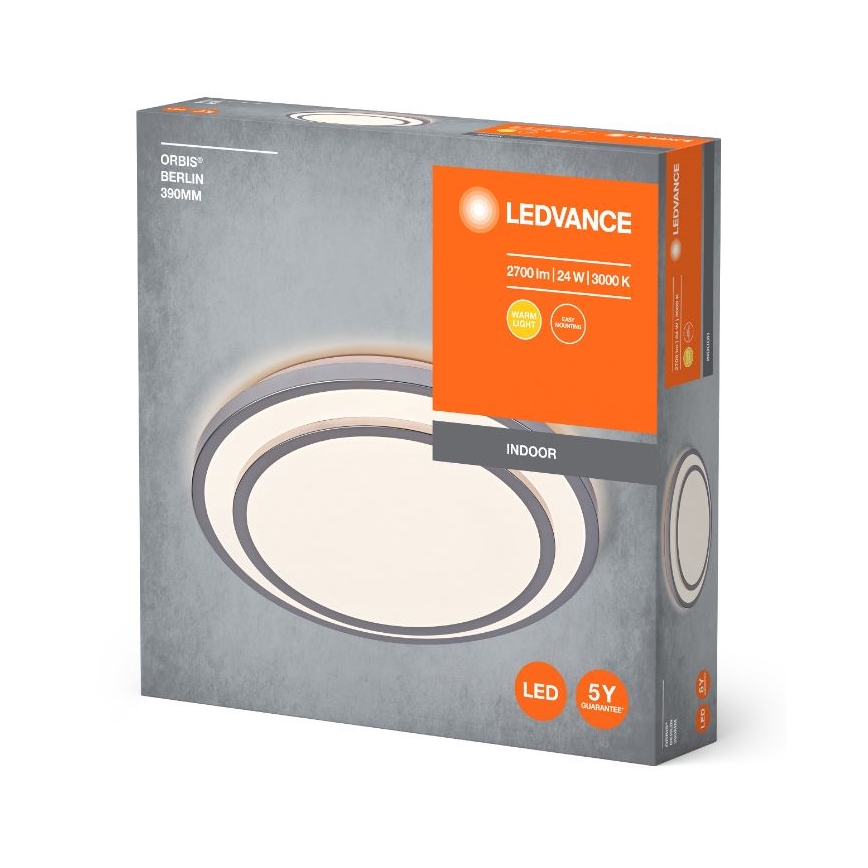Ledvance - LED loftlampe ORBIS BERLIN LED/24W/230V sølvfarvet