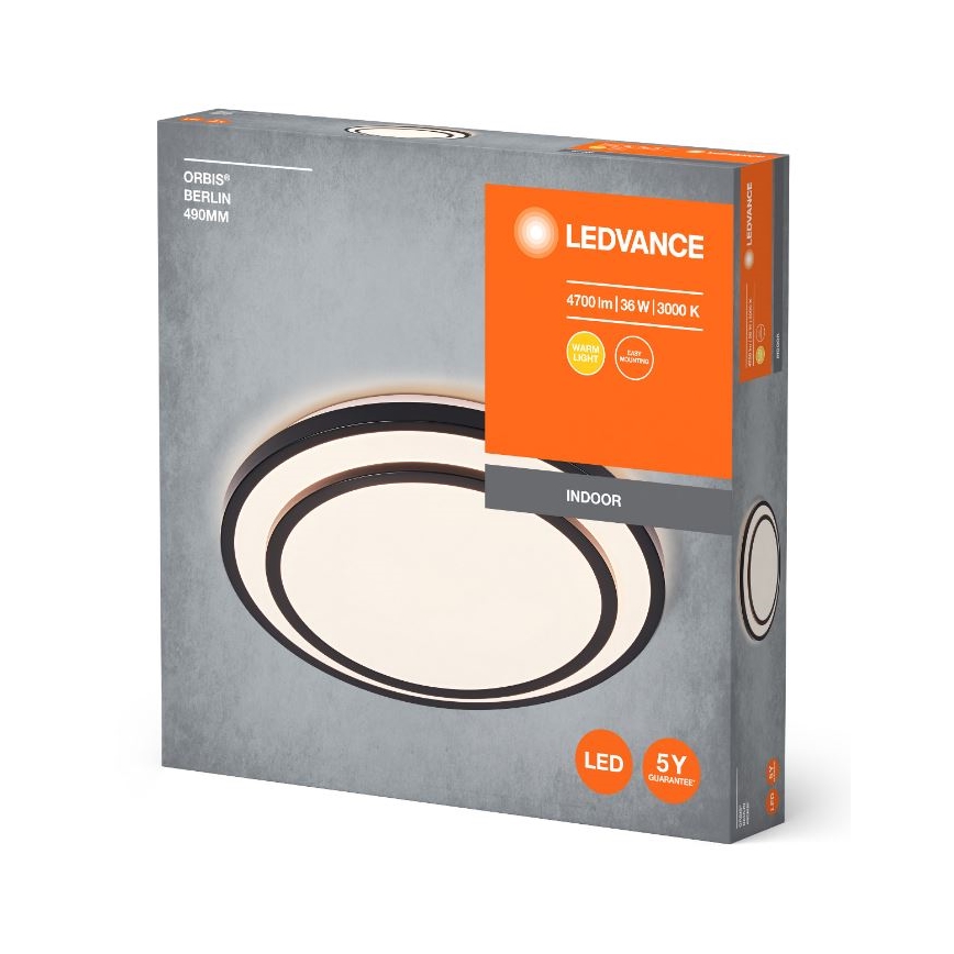 Ledvance - LED loftlampe ORBIS BERLIN LED/36W/230V sort