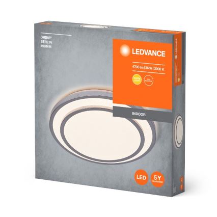 Ledvance - LED loftlampe ORBIS BERLIN LED/36W/230V sølvfarvet