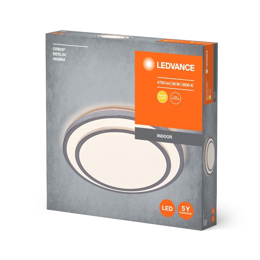 Ledvance - LED loftlampe ORBIS BERLIN LED/36W/230V sølvfarvet