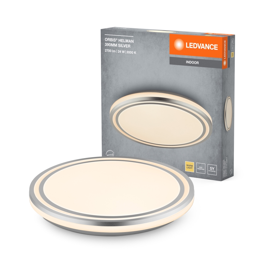 Ledvance - LED loftlampe ORBIS HELMAN LED/24W/230V diameter 39 cm sølvfarvet