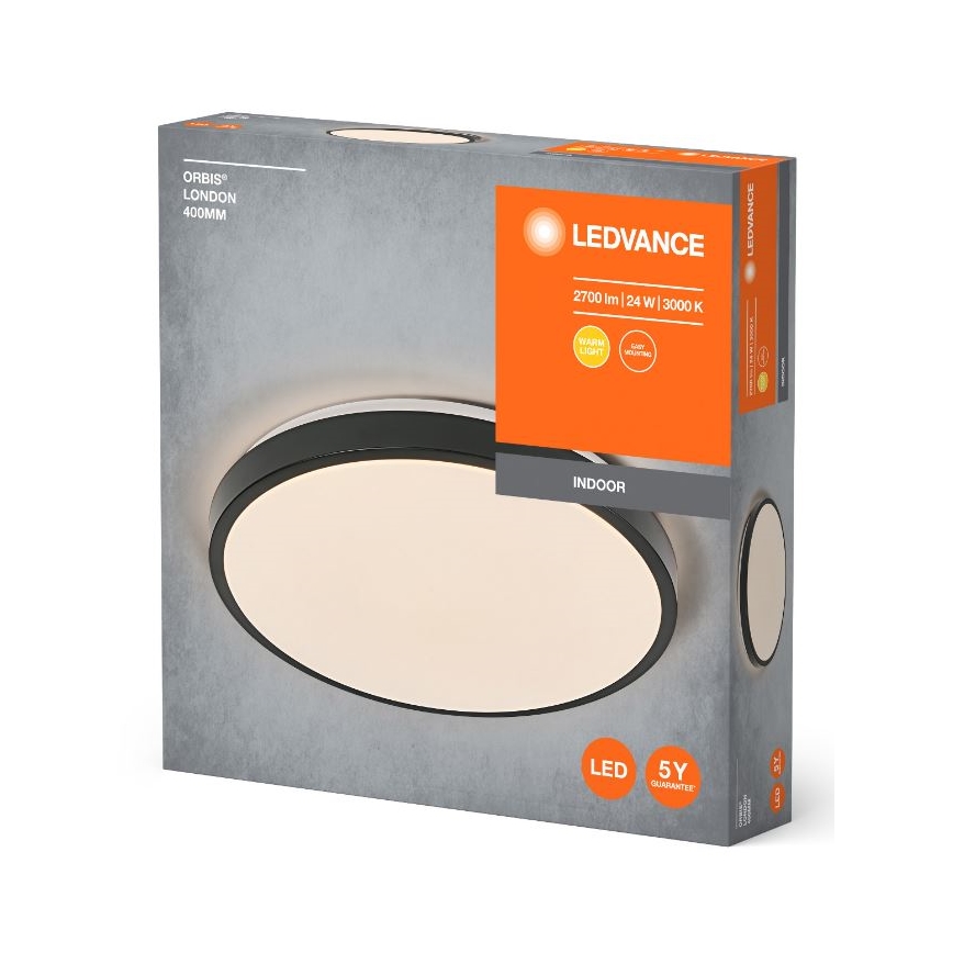 Ledvance - LED loftlampe ORBIS LONDON LED/24W/230V sort