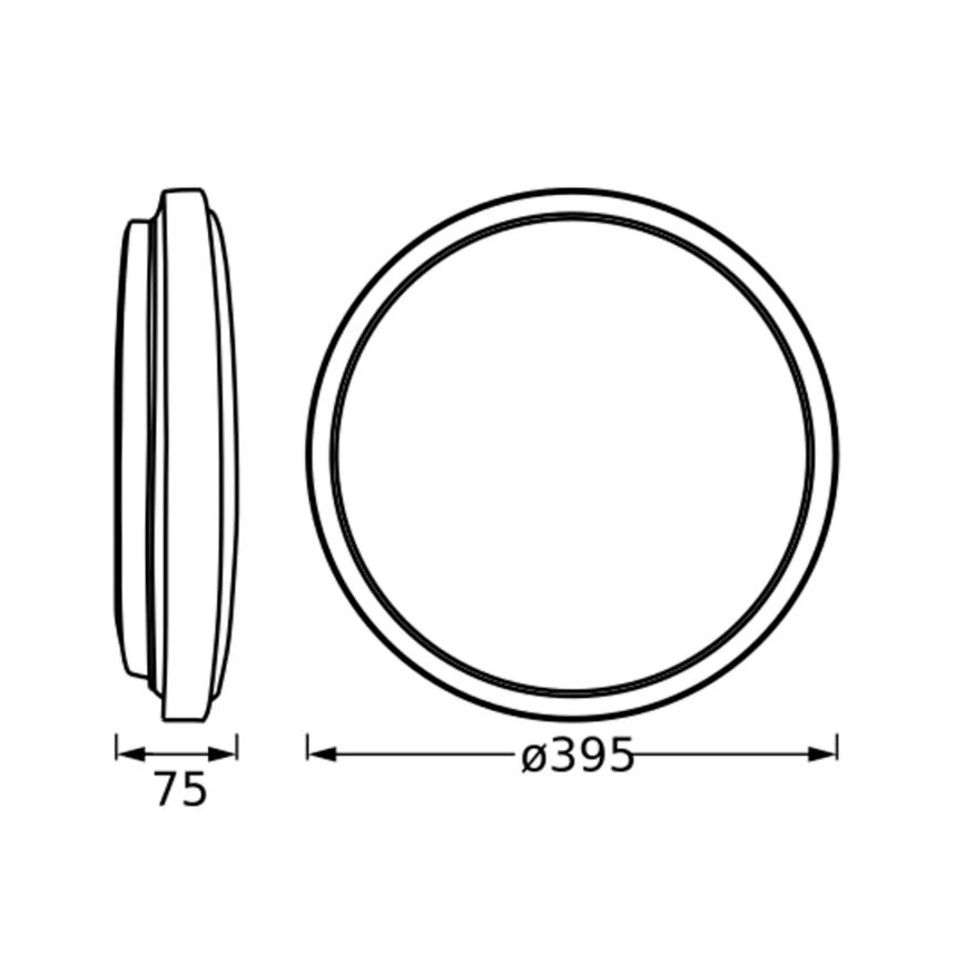 Ledvance - LED loftlampe ORBIS LONDON LED/24W/230V sort