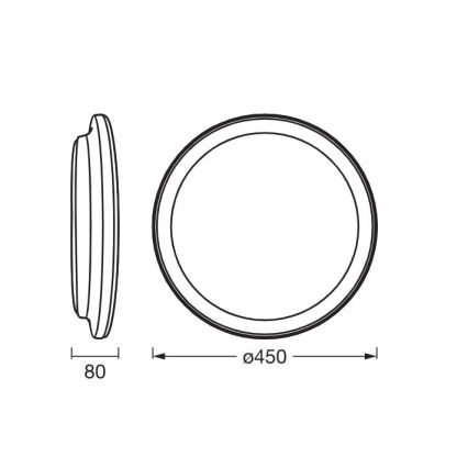 Ledvance - LED loftlampe ORBIS PEDERSON LED/24W/230V diameter 45 cm hvid