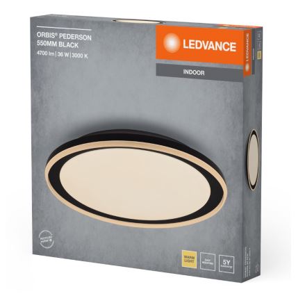Ledvance - LED loftlampe ORBIS PEDERSON LED/36W/230V diameter 55 cm sort