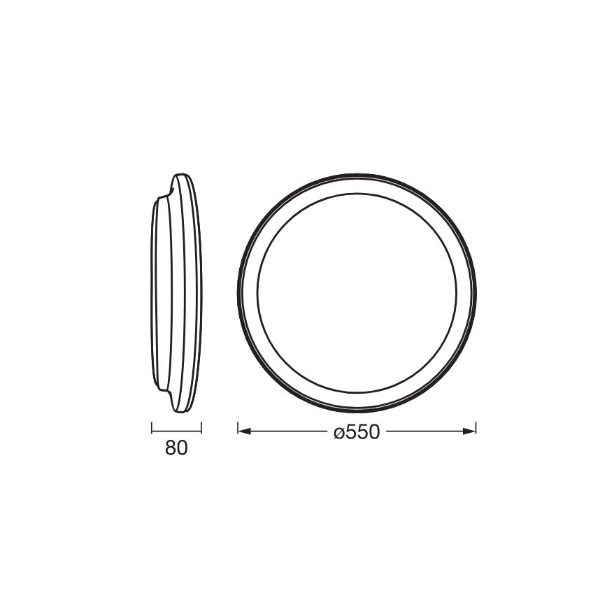 Ledvance - LED loftlampe ORBIS PEDERSON LED/36W/230V diameter 55 cm sort