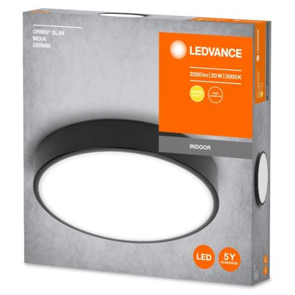 Ledvance - LED loftlampe ORBIS SLIM LED/20W/230V sort