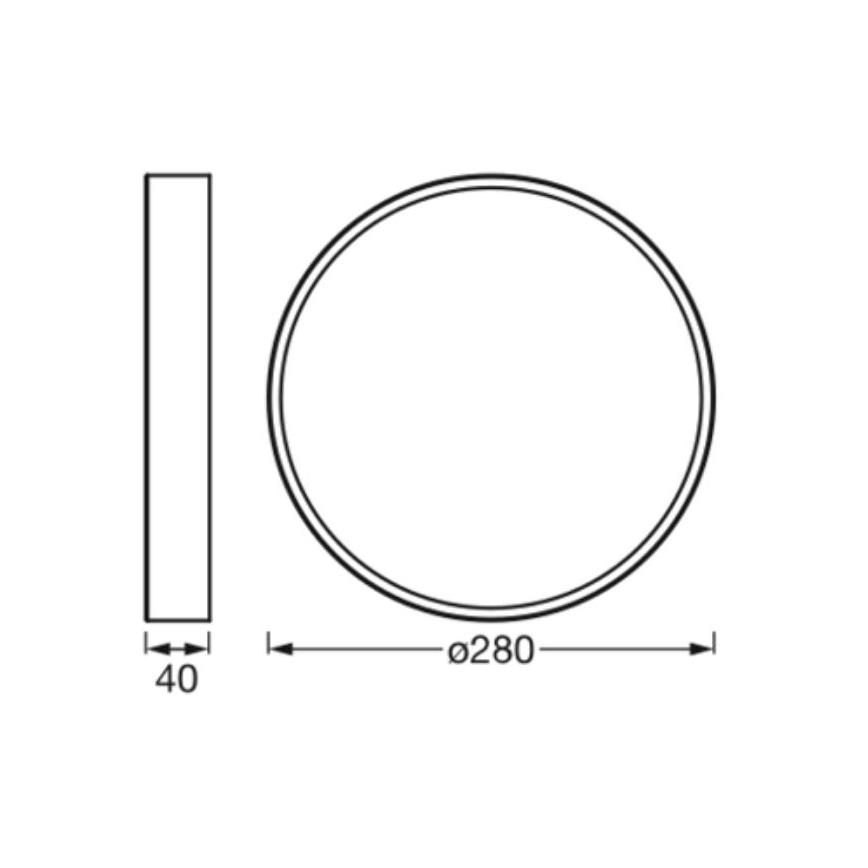 Ledvance - LED loftlampe ORBIS SLIM LED/20W/230V sort