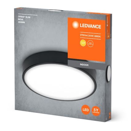 Ledvance - LED loftlampe ORBIS SLIM LED/24W/230V sort