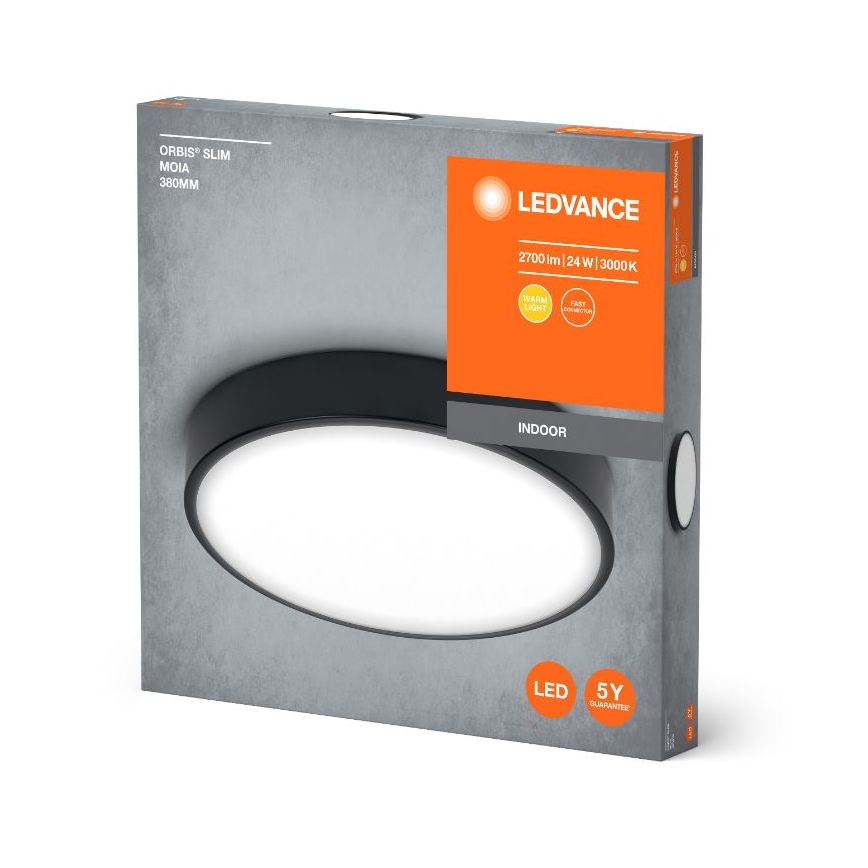 Ledvance - LED loftlampe ORBIS SLIM LED/24W/230V sort